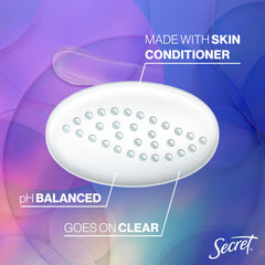 Secret Fresh déodorant femme, gel clair qui sèche rapidement et sans traces.