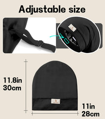 SECZIPE bonnet satin design noir chic pour femmes et hommes