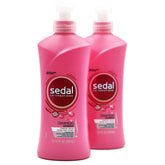 Sedal Co-Créations Ceramides, flacon élégant, promet une hydratation durable et une brillance naturelle.