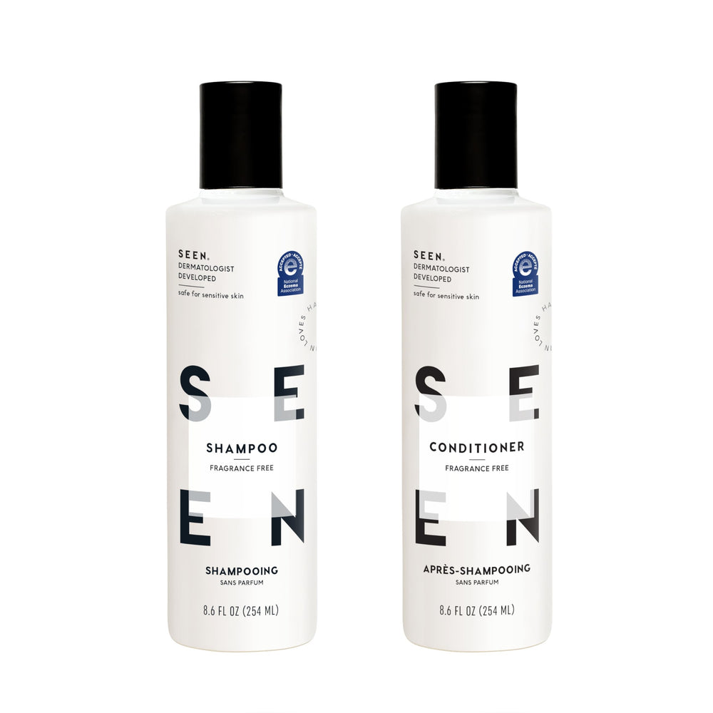 SEEN shampoing sans parfum en flacon, douceur et démêlage pour cheveux sensibles