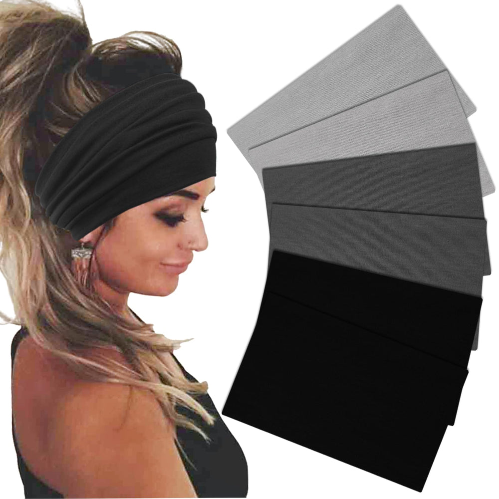Sefiinh bandeau-cheveux noir pour sport, maintien confortable pendant l'entraînement