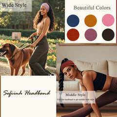 Bandes-cheveux boho Sefiinh, style polyvalent pour sport et quotidien.