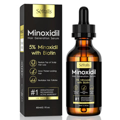 Sefralls Minoxidil 5% – bouteille et flacon – potentiel soutien à la croissance des cheveux
