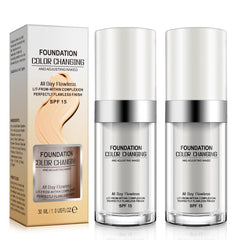 Sefudun Concealer Color Change sur bouteille montrant la transformation de teinte pour teint homogène