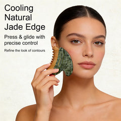 SEFVAKO gua sha jade contournant le visage pour définition des traits