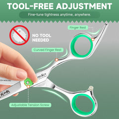 SEIMEIKEN ciseaux coiffure, reglage tension sans outil pour adapter