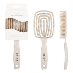 SEIOR brosse-demetage-ventilee pour cheveux sans tiraillement et douceur.