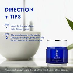SEKKISEI Crème Yeux application – rituel quotidien pour un regard plus frais.