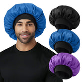 Bonnet satin Selalu pour cheveux bouclés, protection pendant le sommeil et réduction des frottements.