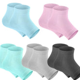 Selizo chaussettes gel talons ouverts noir, douceur et hydratation ciblée