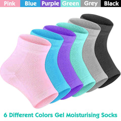 Selizo chaussettes talons hydratantes avec gel intérieur, hydratation durable.