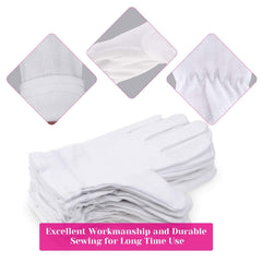 Main portée avec gants Selizo pour routine de soin quotidienne.