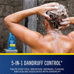 Selsun Blue Shampoing application avant la douche, massage doux sur cuir chevelu.