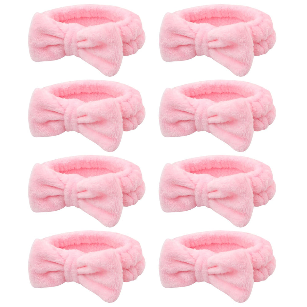 Semato bandeau spa rose velours corail, maintien parfait pour le soin du visage