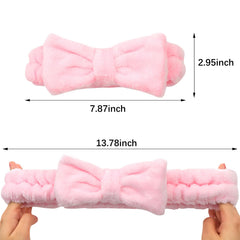 Semato bandeau spa rose avec noeud elastique, ajustement confortable