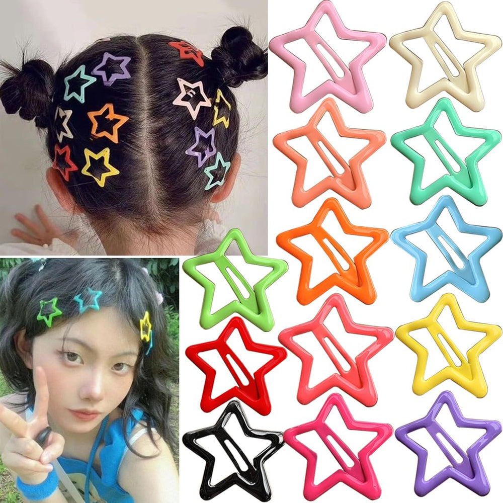 Seneeel clip cheveux étoile anti-glisse en métal, style élégant.