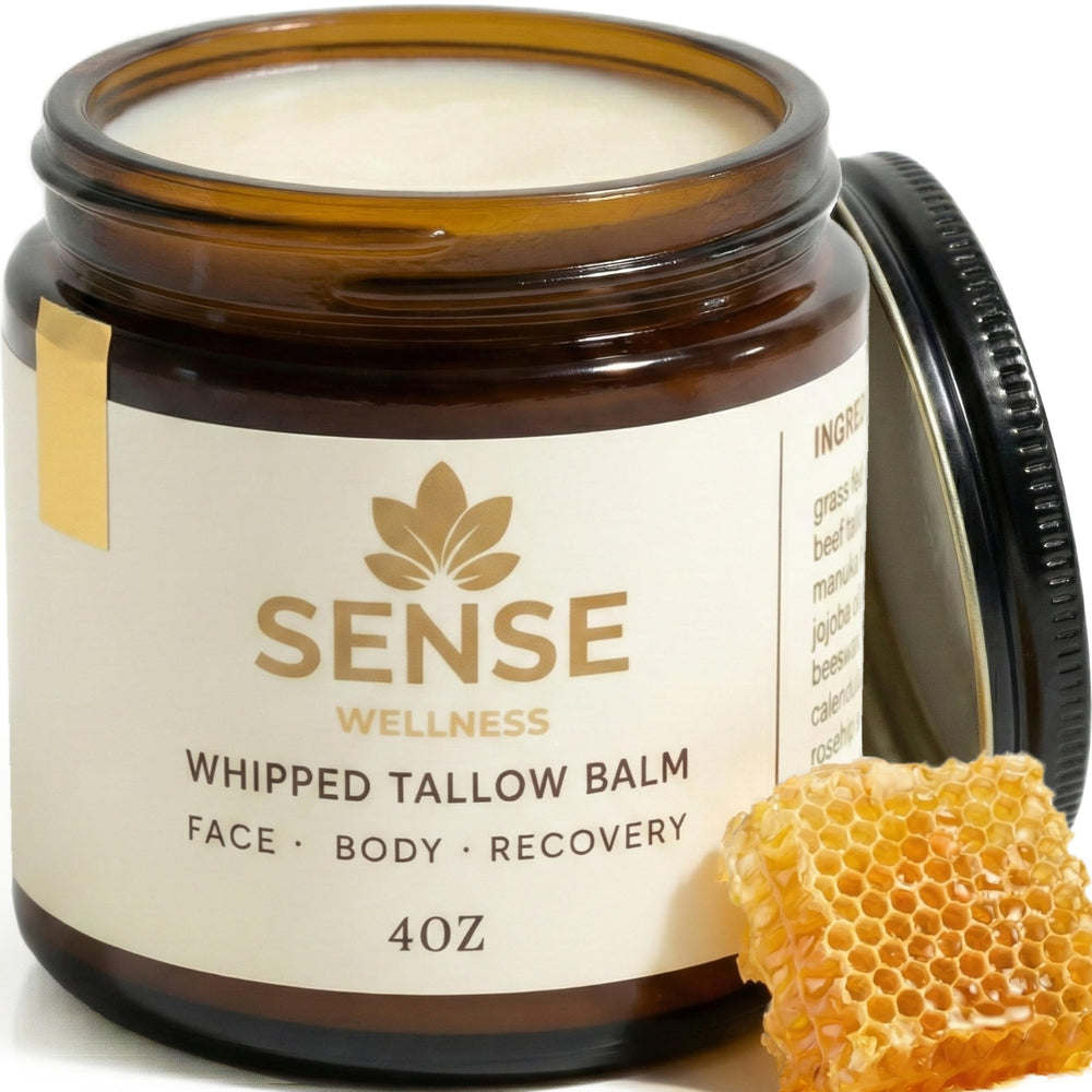 Sense Wellness Beurre de Tallow Visage – bouteille: hydratation durable.