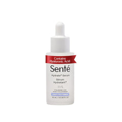 Senté Hydrate+ Serum dans son flacon compact, hydratation durable.