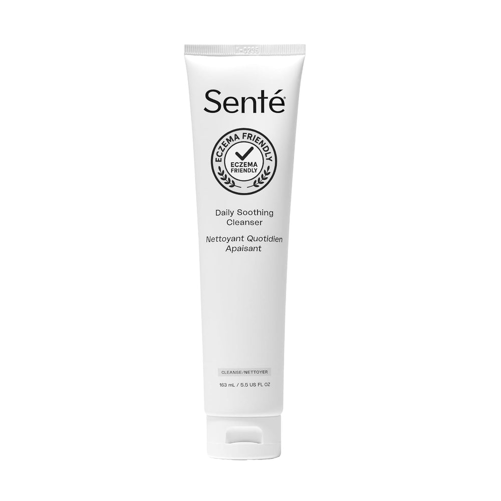 Sente nettoyant visage apaisant quotidien dans un flacon, nettoie en douceur.