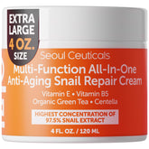 Crème SeoulCeuticals Mucin Escargot 97,5% – hydratation intense et éclat naturel.