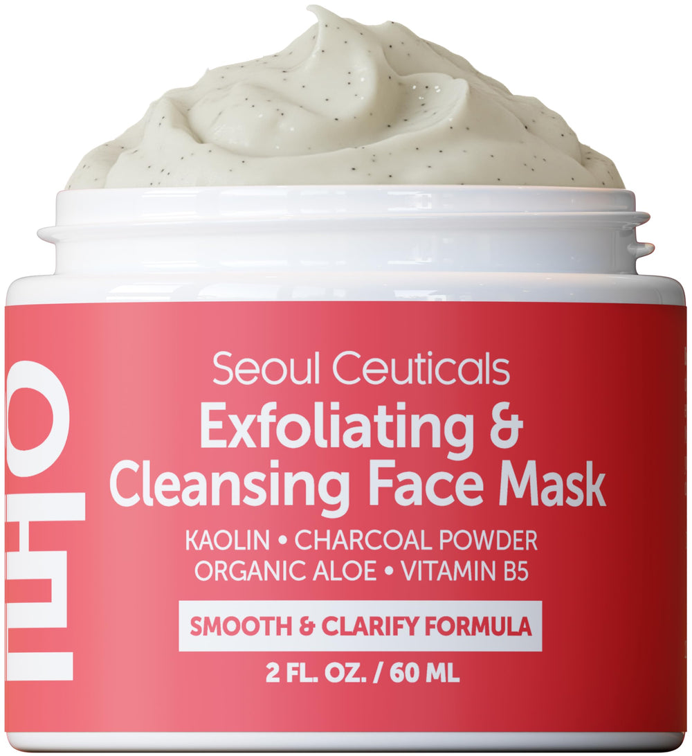Texture crème du masque SeoulCeuticals exfoliant purifiant pour peau claire.