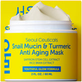 SeoulCeuticals masque visage bave escargot curcuma – hydratation et éclat.