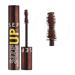 Emballage Sephora Size Up Brun, pratique et léger pour le voyage.