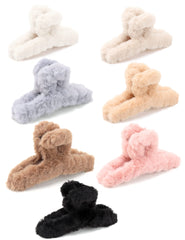 SEVEN LUCKY LIGHT pince-cheveux peluche ensemble 7 pinces, pratique pour varier les coiffures quotidiennes.