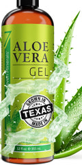 Gel Seven Minerals Aloe Vera en bouteille pompe, facilité d’utilisation et hydratation légère.