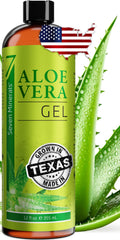 Seven Minerals gel Aloe Vera – bouteille 12oz, hydratation polyvalente.