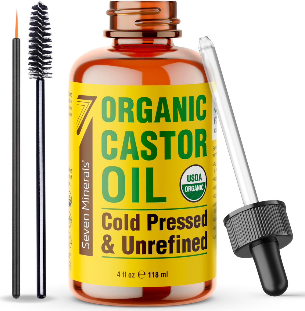 Seven Minerals huile de ricin pour cils – soin naturel pour regard plus dense et fortifié