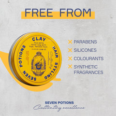 SEVEN POTIONS Argile Coiffante – texture matte et contrôle du coiffage