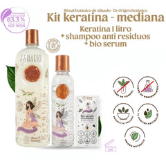 Shaeio Keratine: ingrédients naturels et actifs nourrissants pour cheveux sains.