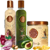 SHAEIO Rituel Botanique Shampooing oignon — stimule la pousse et hydrate les longueurs.