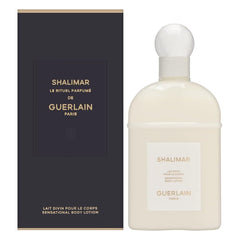 Shalimar par Guerlain, flacon Rituel, hydratation légère et parfum captivant.