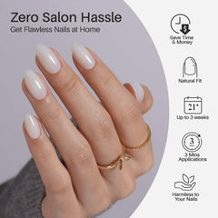 ShangMeng 32 reusable nails with glue for versatile styling.
