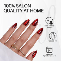 SHANGMENG ongles cat-eye vin foncé, brillance durable pour le quotidien.