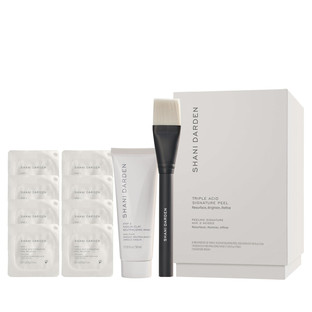 SHANI DARDEN Triple Acid Peel – bouteille prête à l’application pour un peeling doux et efficace.