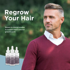Shapiro MD Minoxidil 5% boite-emballage montrant le produit prêt à l’emploi.