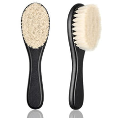 Brosse barbiers Shappy avec nettoyage du cou et poignée en bois.