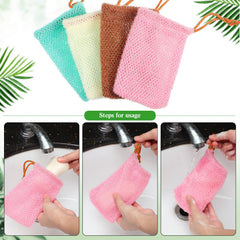 Shappy pochette savon maillage marron facile à laver et réutilisable