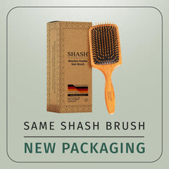 SHASH brosse paddle avec coussin en caoutchouc protège les mèches des tiraillements.