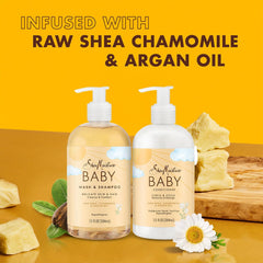 Beurre karité brut SheaMoisture pour peau sensible bébé.
