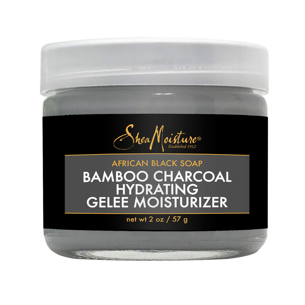 Gelée SheaMoisture visage avec savon noir africain, hydratation légère et clarifiant.
