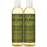 SheaMoisture Olive & Thé Vert – flacon élégant prêt pour spa à domicile.