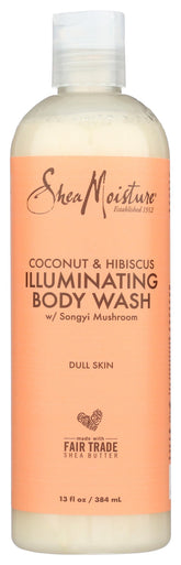 SheaMoisture Coconut et Hibiscus, bouteille-douche-corps lumineuse et hydratante pour peau douce