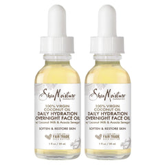 Sheamoisture coconut oil for face bottle promoting overnight hydration