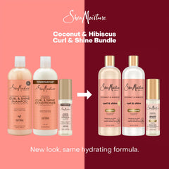 Conditionneur SheaMoisture Coco Hibiscus en bouteille élégante.