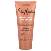 Déodorant crème Sheamoisture Coco Hibiscus, application invisible sans aluminium pour une fraîcheur durable.
