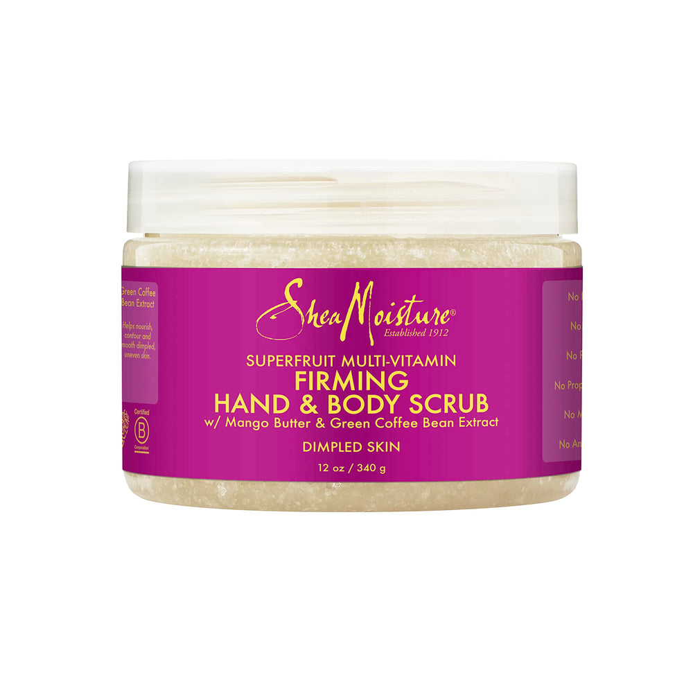 Sheamoisture exfoliant mains et corps, texture riche pour peau douce et revitalisée